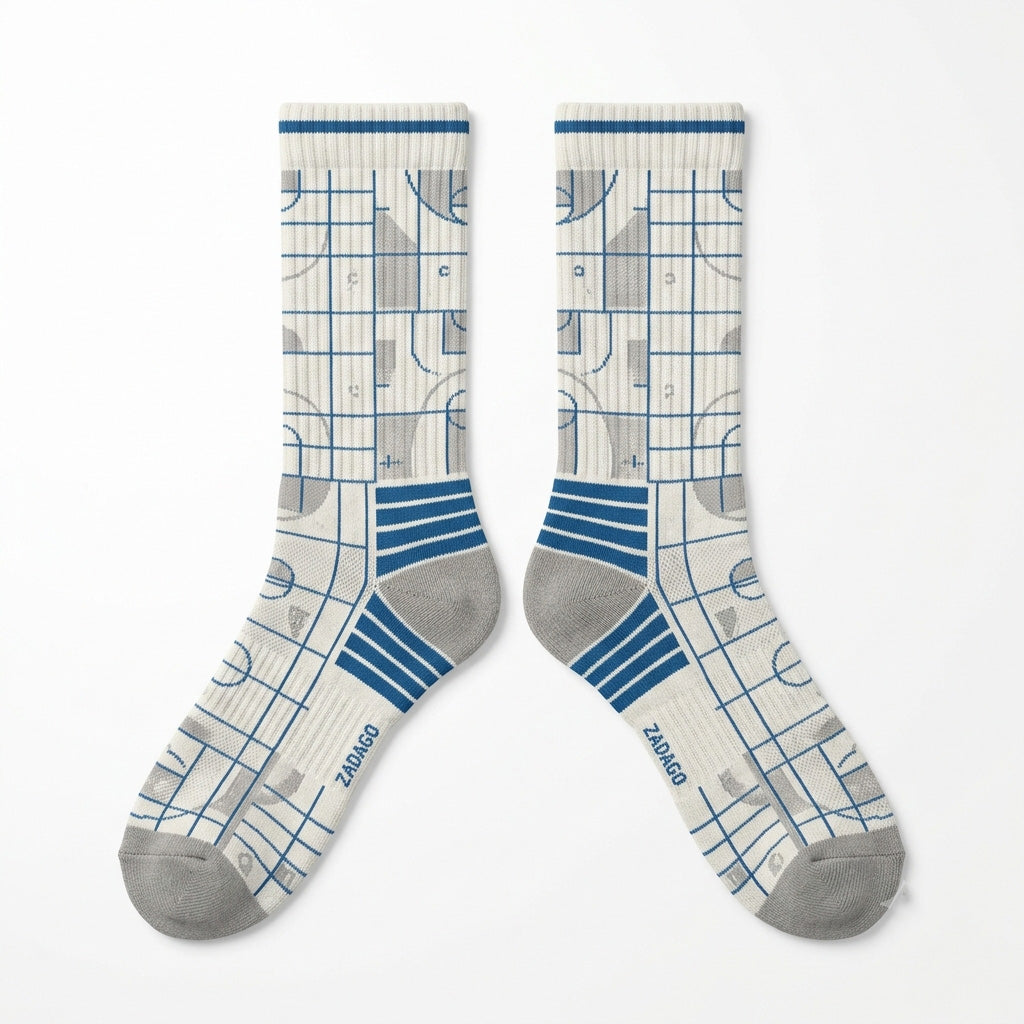 Military Blue Socks – Air Jordan 4 Inspired Mid-Calf Unisex Crew Socks