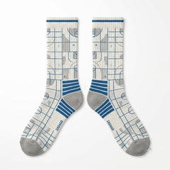 Military Blue Socks – Air Jordan 4 Inspired Mid-Calf Unisex Crew Socks
