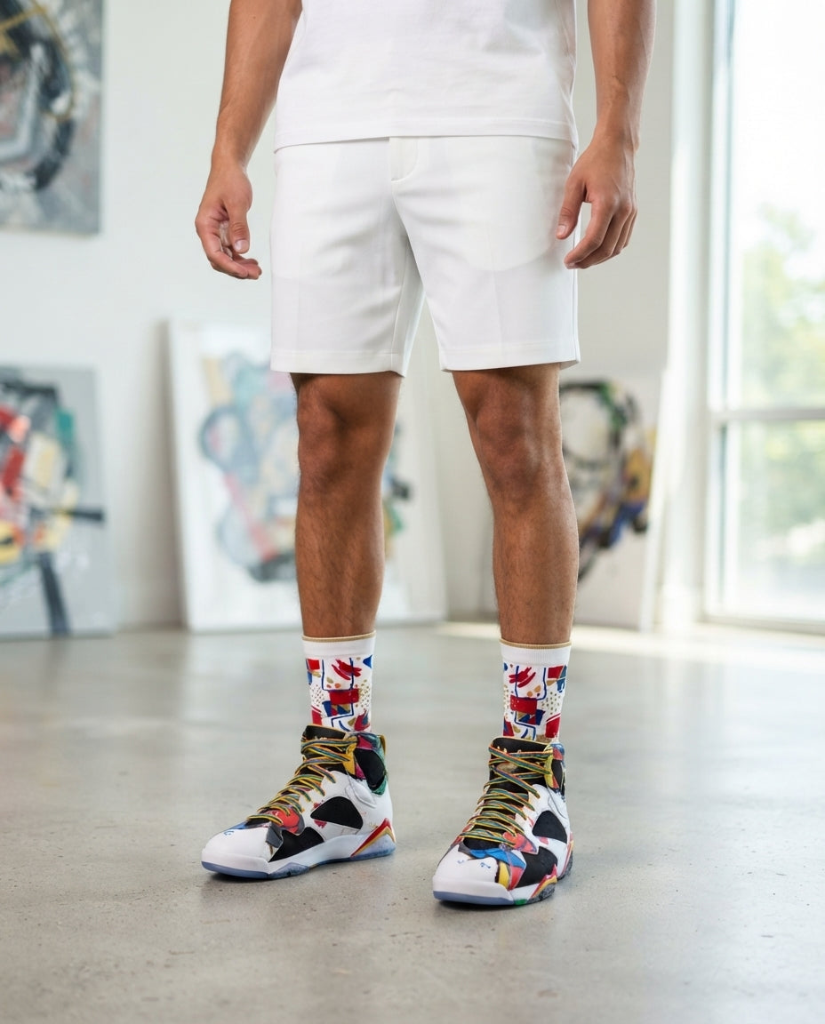 Miro 2026 Socks – Air Jordan 7 Retro Inspired Mid-Calf Unisex Crew Socks