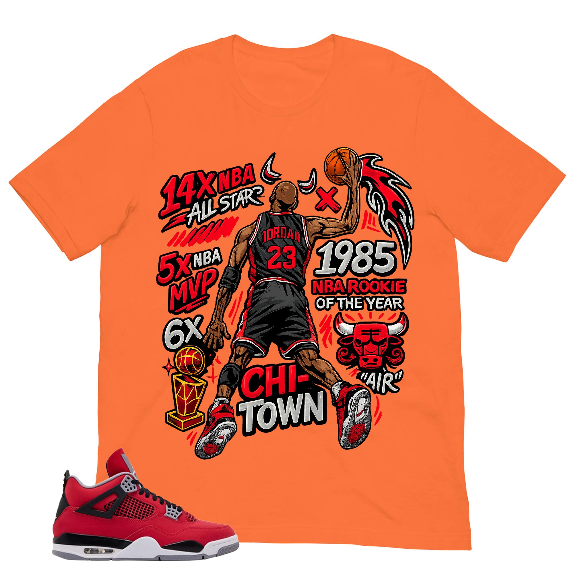 MJ 23 All Star Shirt - Match Air Jordan 4 Toro Bravo