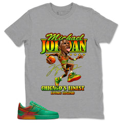 MJ Living Legend Shirt - Match Air Force 1 Stadium Green Crimson