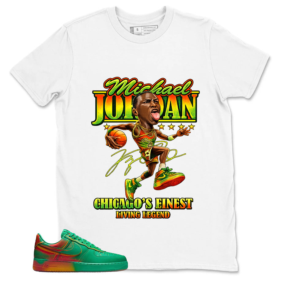 MJ Living Legend Shirt - Match Air Force 1 Stadium Green Crimson
