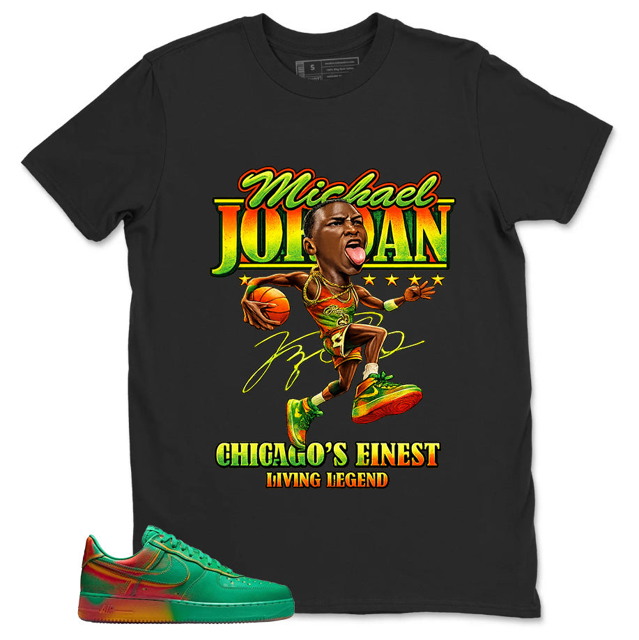 MJ Living Legend Shirt - Match Air Force 1 Stadium Green Crimson
