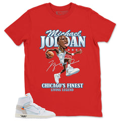 MJ Living Legend Shirt - Match Virgil Abloh x Air Jordan 1 Alaska