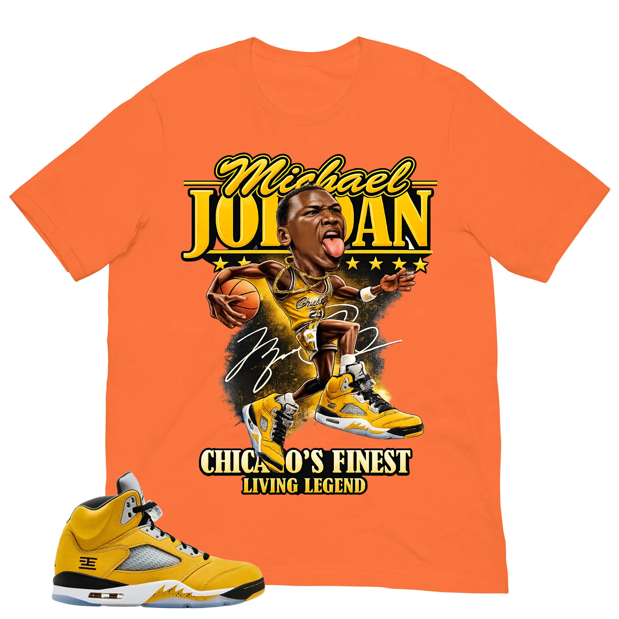 Graphic Tee to Matching T23 Tokyo 5s MJ Living Legend Shirt