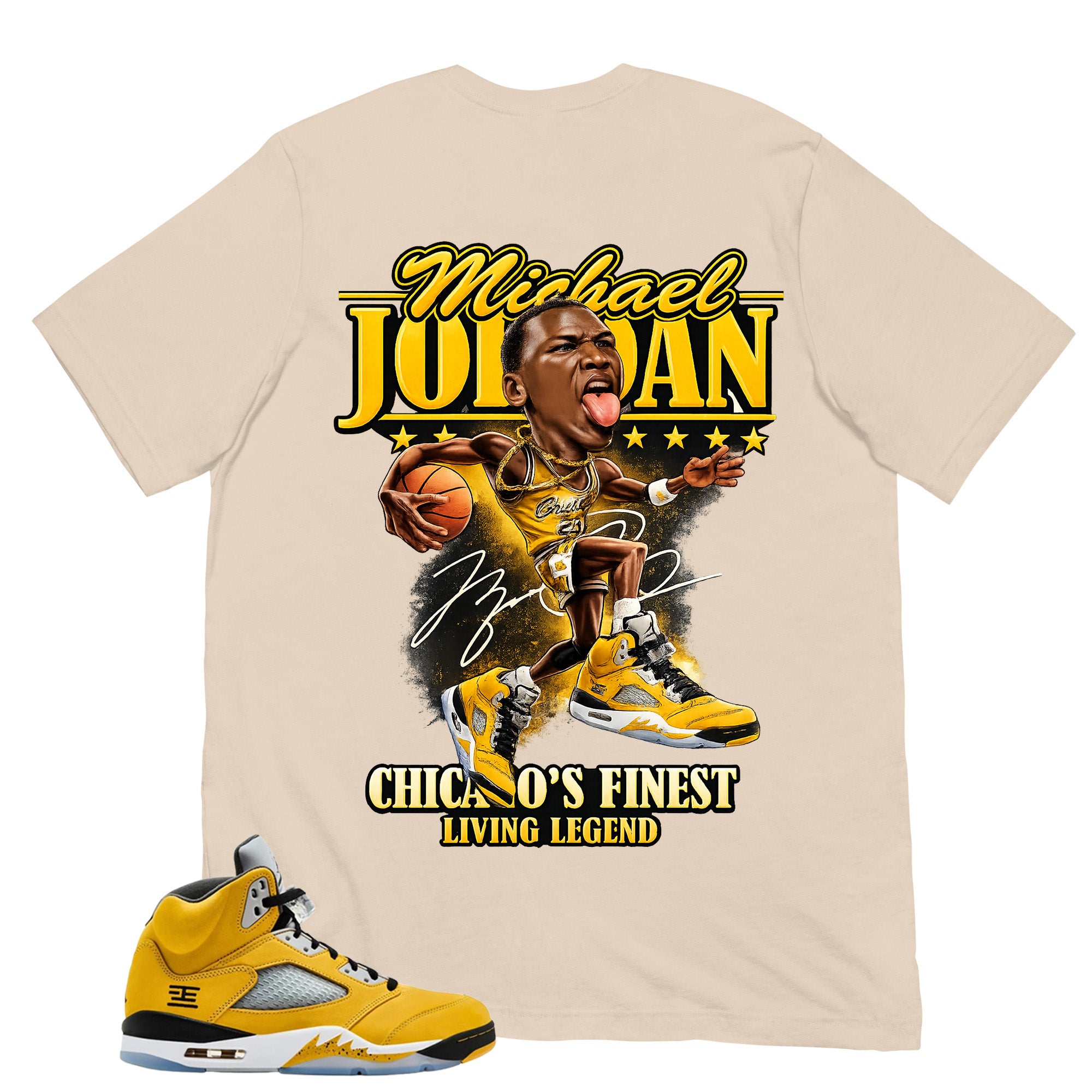 Graphic Tee to Matching T23 Tokyo 5s MJ Living Legend Shirt
