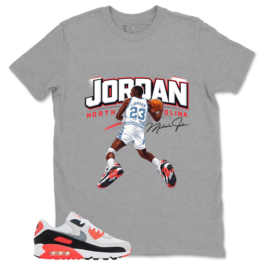 MJ North Carolina Shirt - Match Air Max 90 Infrared