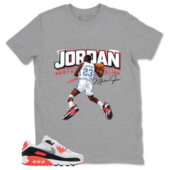 MJ North Carolina Shirt - Match Air Max 90 Infrared