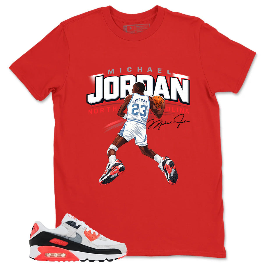 MJ North Carolina Shirt - Match Air Max 90 Infrared