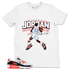 MJ North Carolina Shirt - Match Air Max 90 Infrared