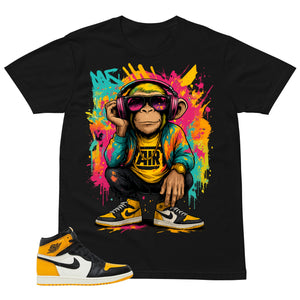 Monkey Vibe Shirt - Match Air Jordan 1 Yellow Toe