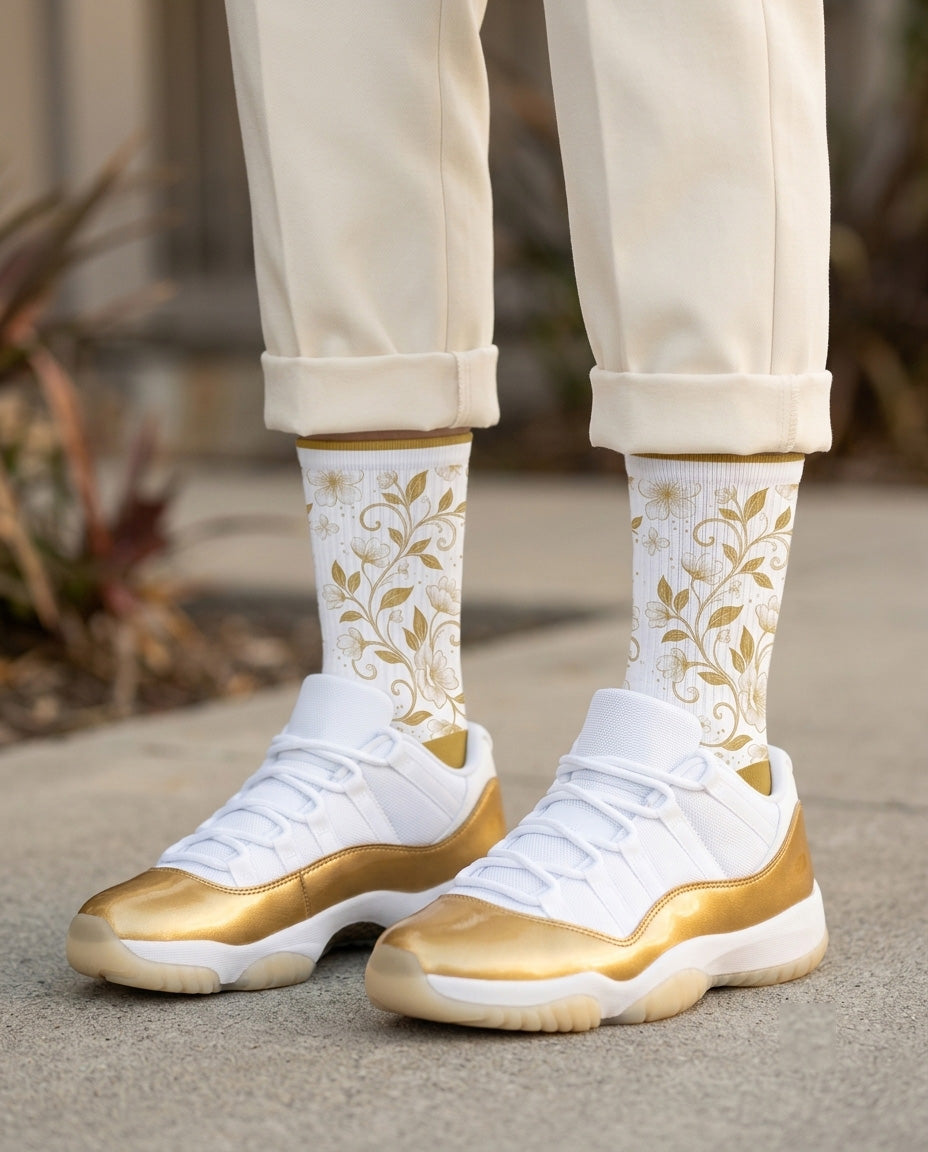 Mother’s Day Inspired Sneaker Match Socks – Women’s Air Jordan 11 Mother's Day Crew Socks