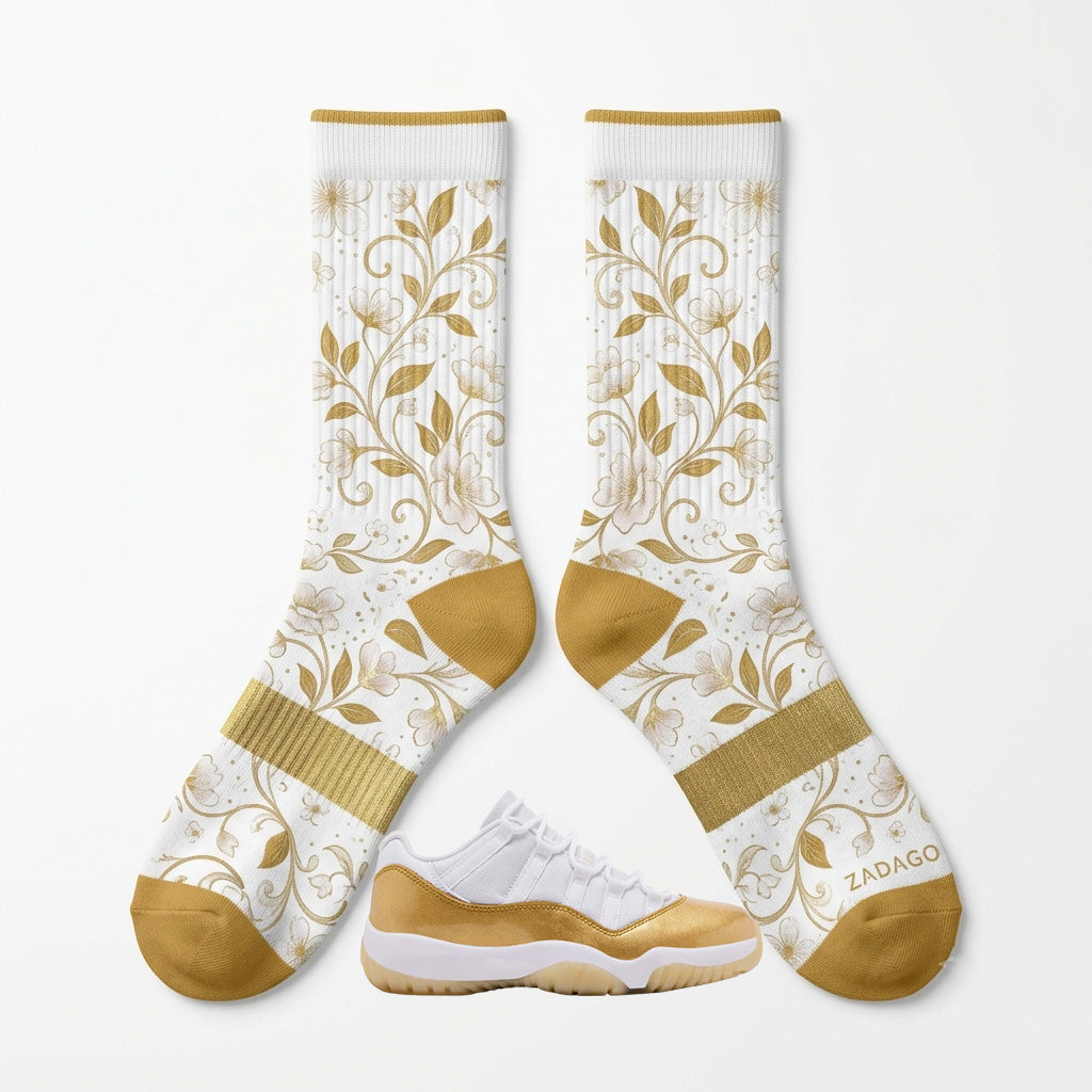 Mother’s Day Inspired Sneaker Match Socks – Women’s Air Jordan 11 Mother's Day Crew Socks