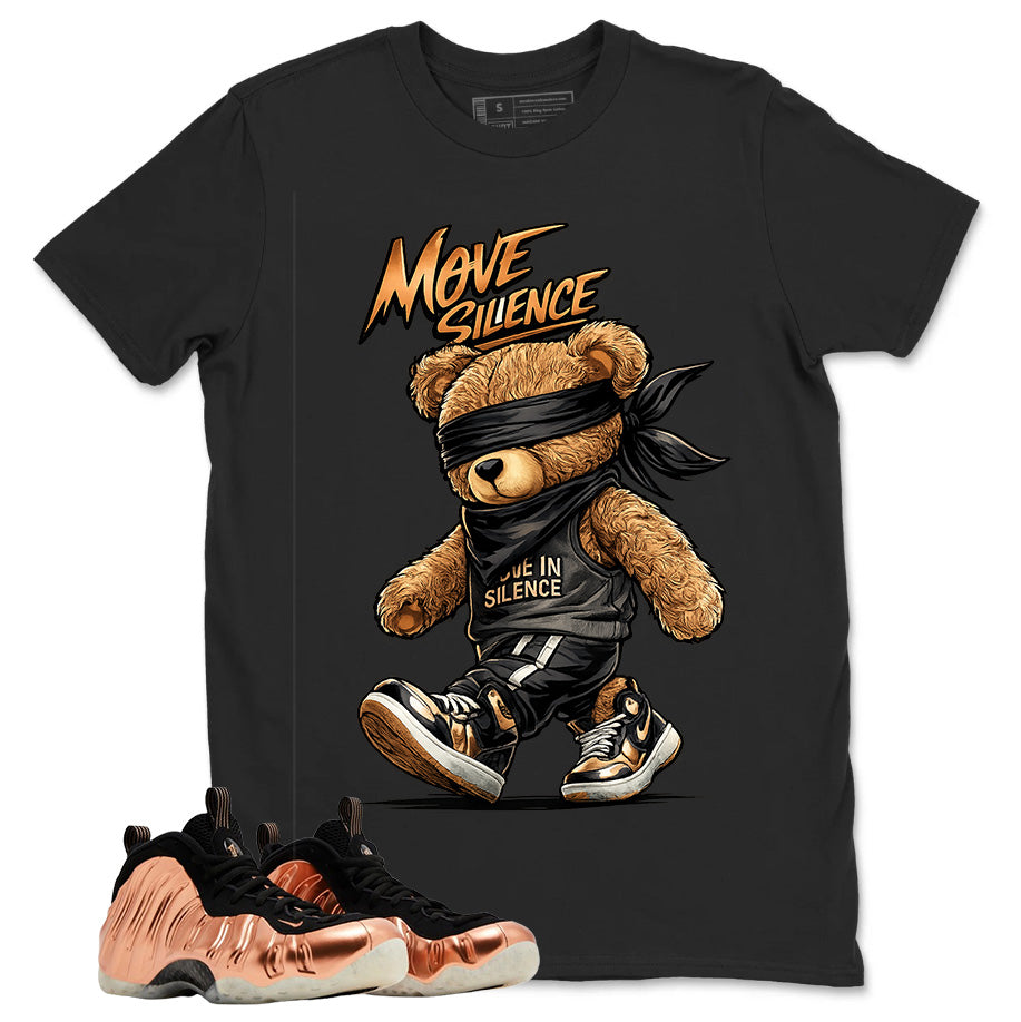 Move In Silence Graphic Tee, Shirt to Match Air Foamposite One Copper, Air Foamposite Unisex Black Shirt