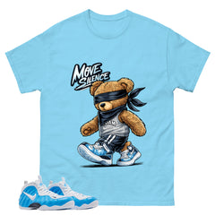 Move In Silence Graphic Tee, Shirt to Match Air Foamposite Pro University Blue, Air Foamposite Unisex Blue Shirt