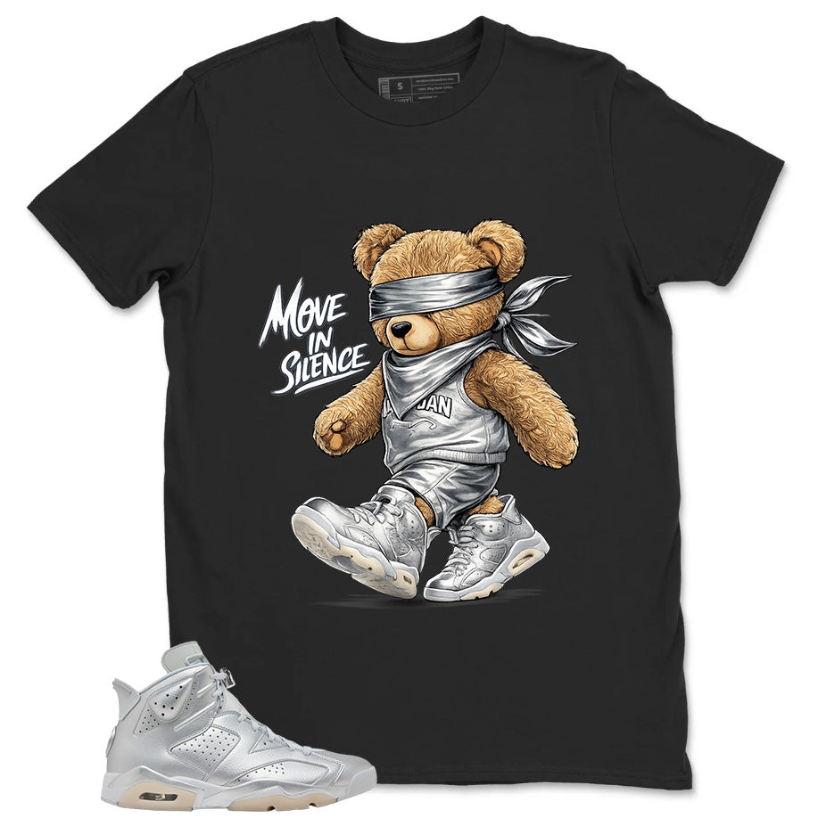 Move In Silence Shirt - Match Air Jordan 6 x Paris Saint-Germain Metallic Silver