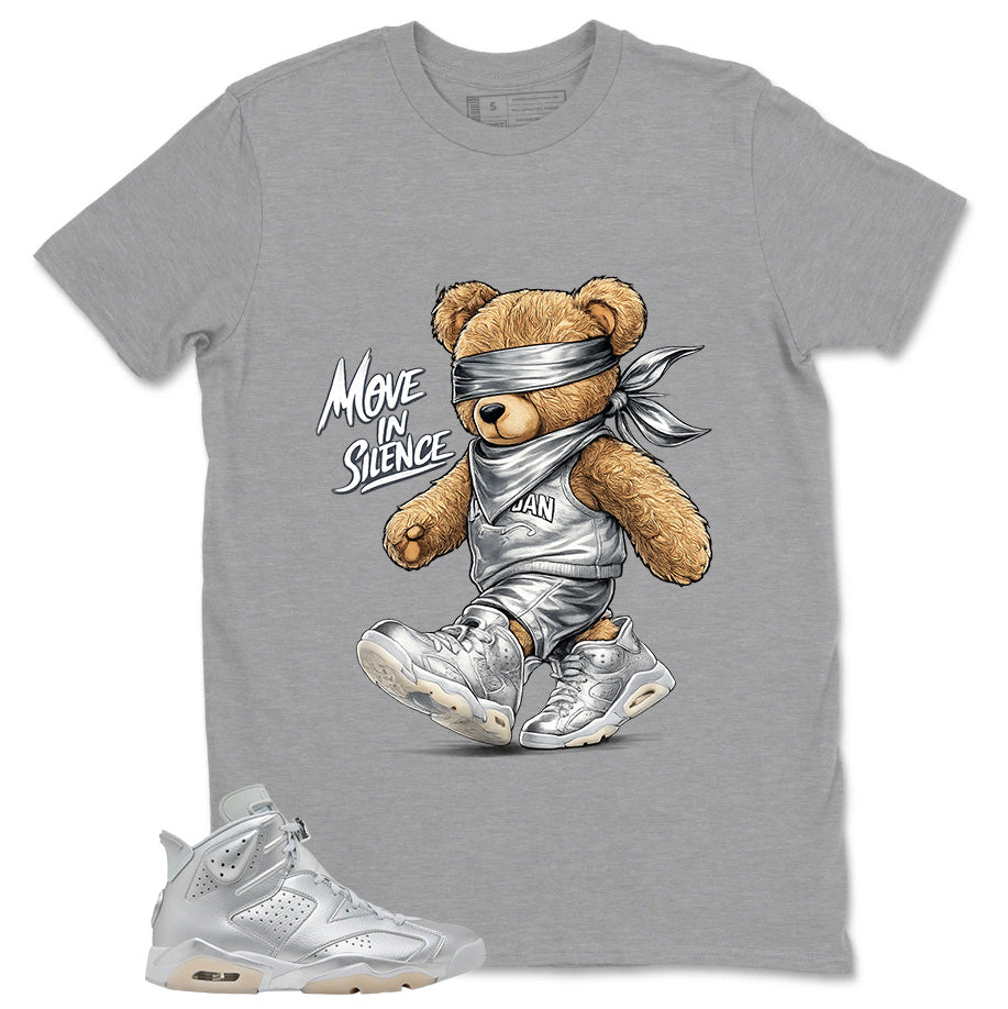 Move In Silence Shirt - Match Air Jordan 6 x Paris Saint-Germain Metallic Silver