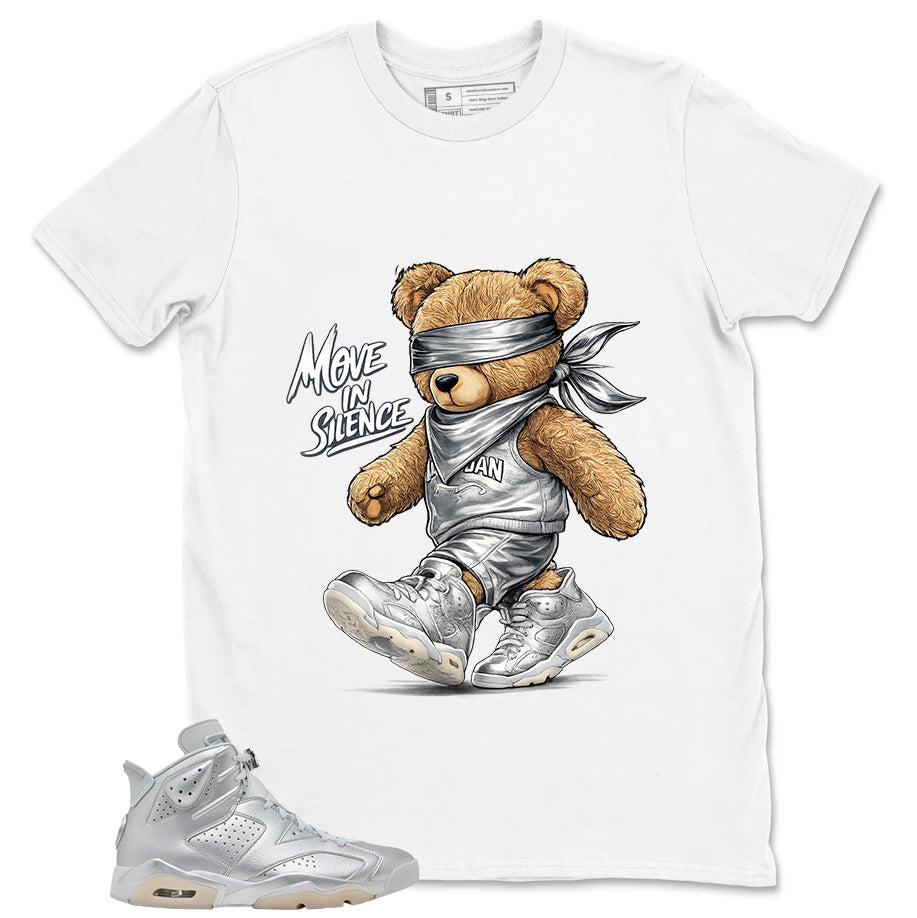 Move In Silence Shirt - Match Air Jordan 6 x Paris Saint-Germain Metallic Silver