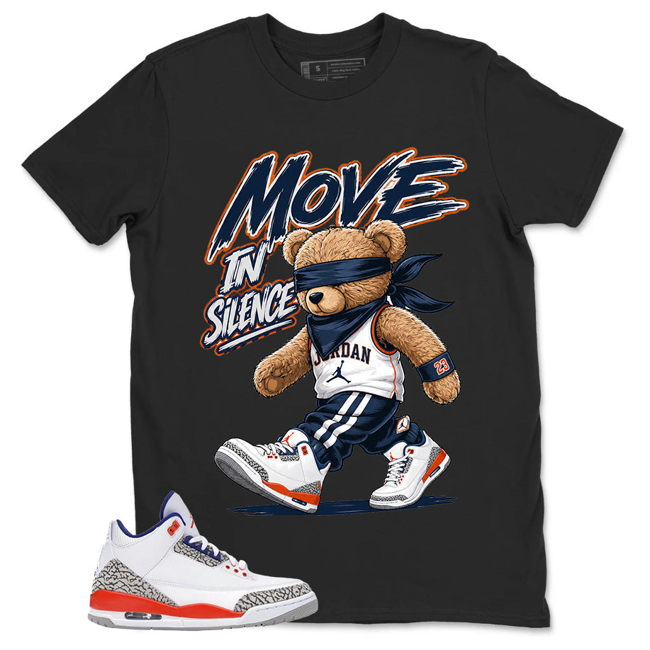 Move In Silence Shirt - Match Blue Air Jordan 3 Knicks