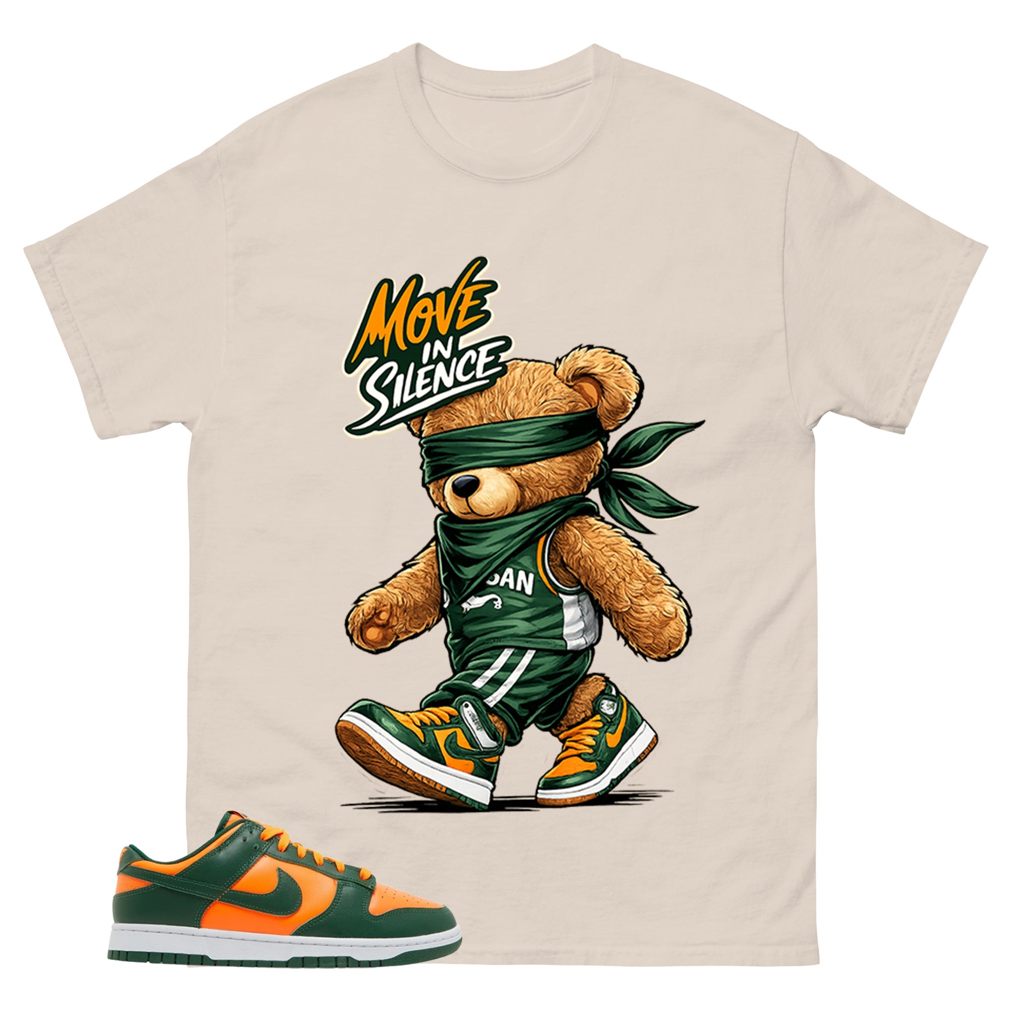 Move In Silence Shirt - Match Green Dunk Low Miami Hurricanes