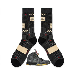 Muslin Socks – Off-White x Air Jordan 5 Inspired Mid-Calf Unisex Crew Socks