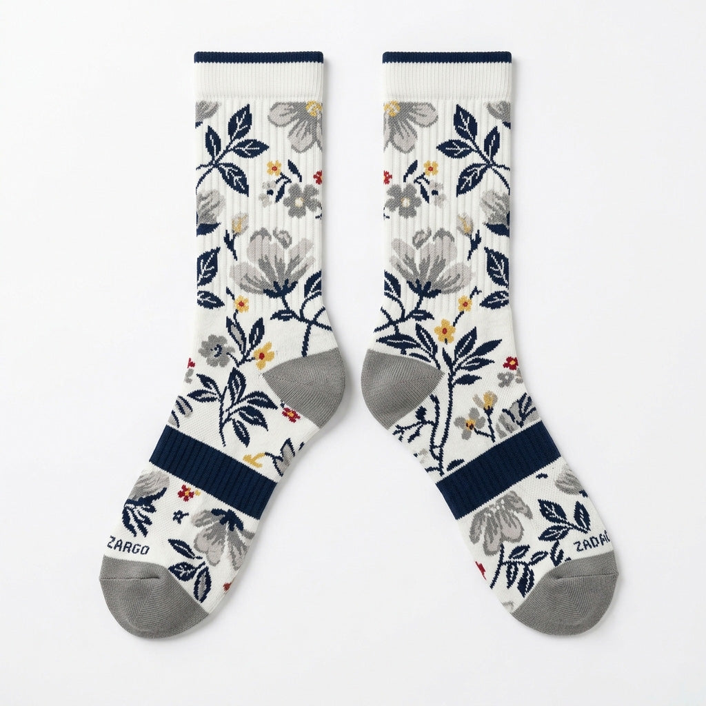 Navy Skate Match Socks – Jordan 4 Inspired Mid-Calf Crew Socks