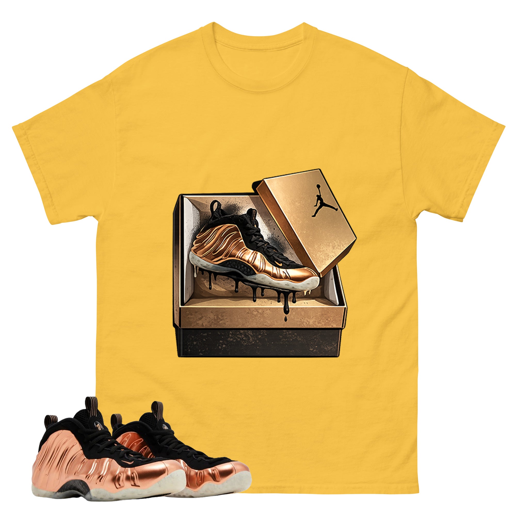 Martin Steppin Graphic Tee, Shirt to Match Air Foamposite One Copper, Air Foamposite Unisex Black Shirt