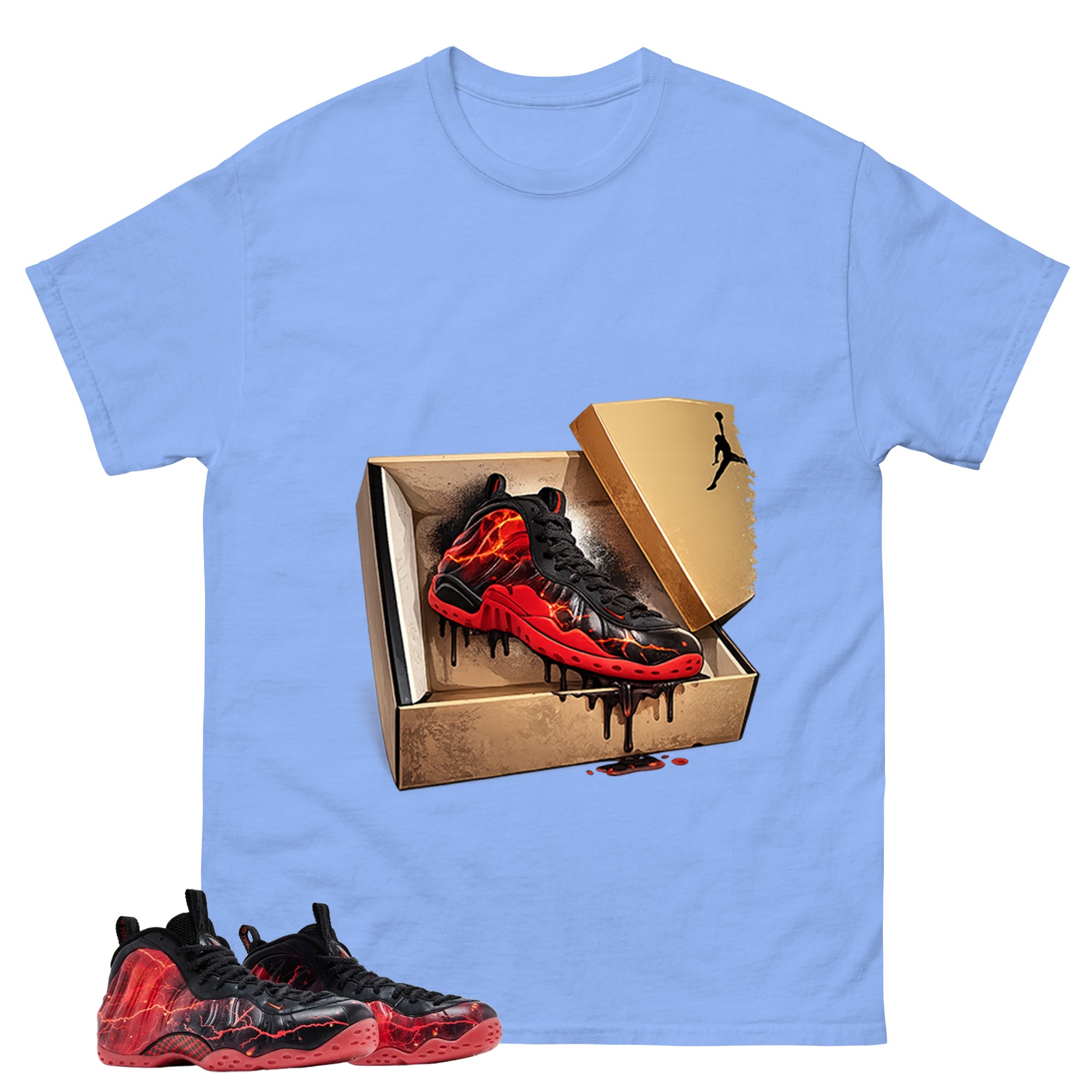New Kicks Graphic Tee, Shirt to Match Air Foamposite Stranger Things, Air Foamposite Unisex Blue Shirt