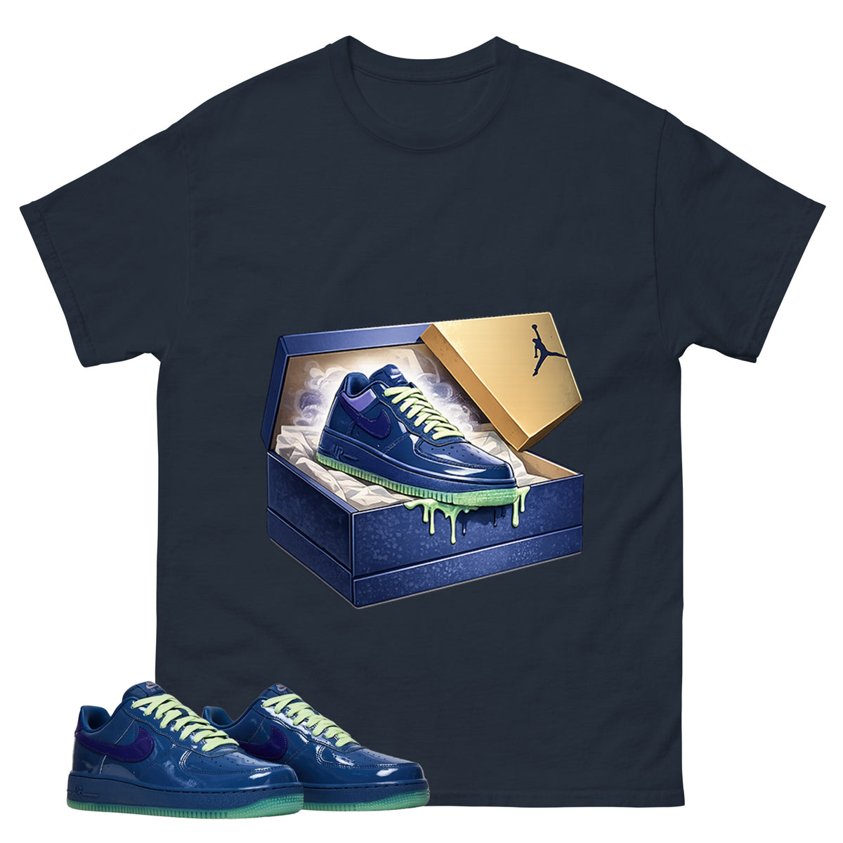 New Kicks Graphic Tee, Shirt to Match Air Force 1 Mystic Navy, Air Force 1 Unisex Shirt