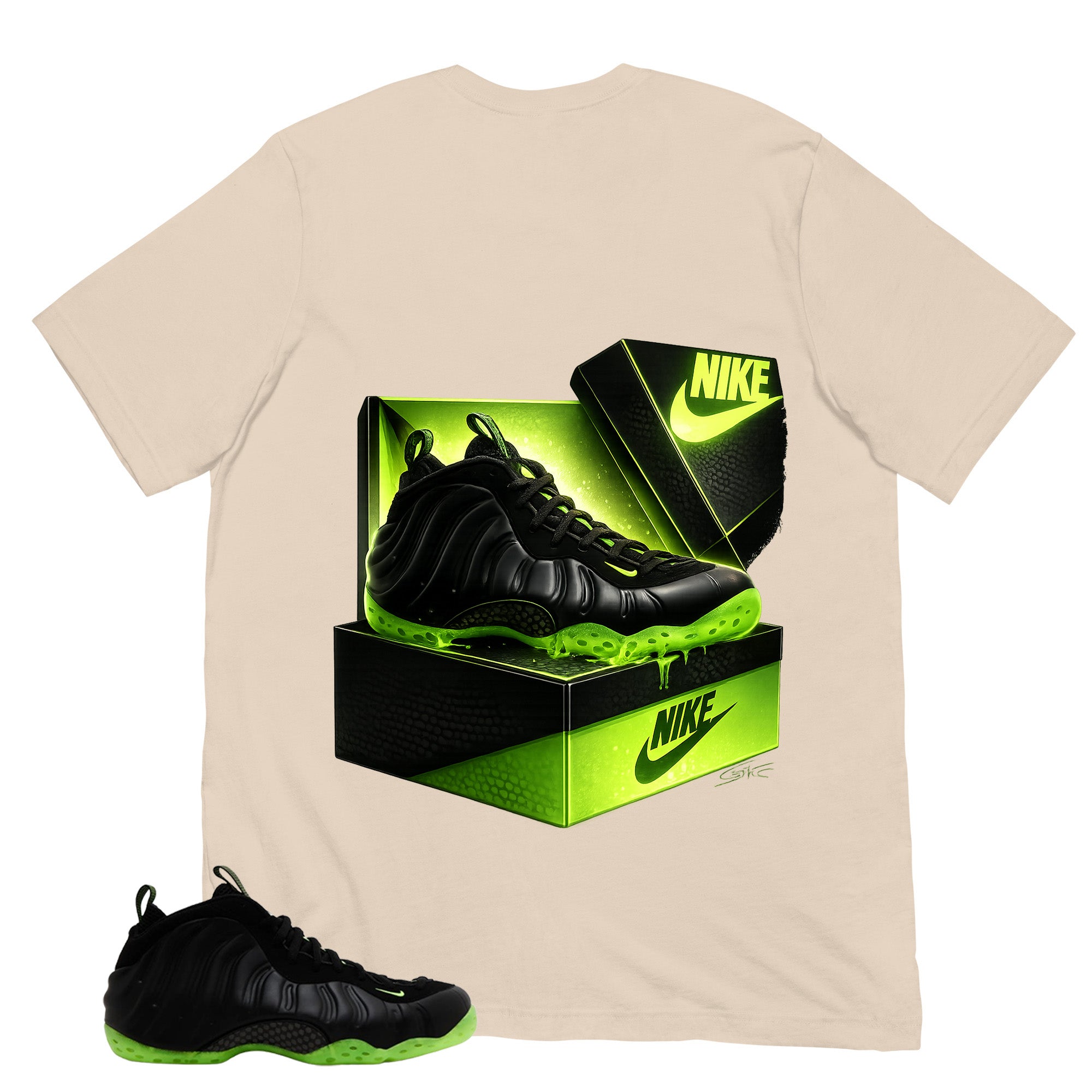 New Kicks Shirt - Match Air Foamposite One Black Volt