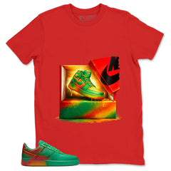 New Kicks Shirt - Match Air Force 1 Stadium Green Crimson