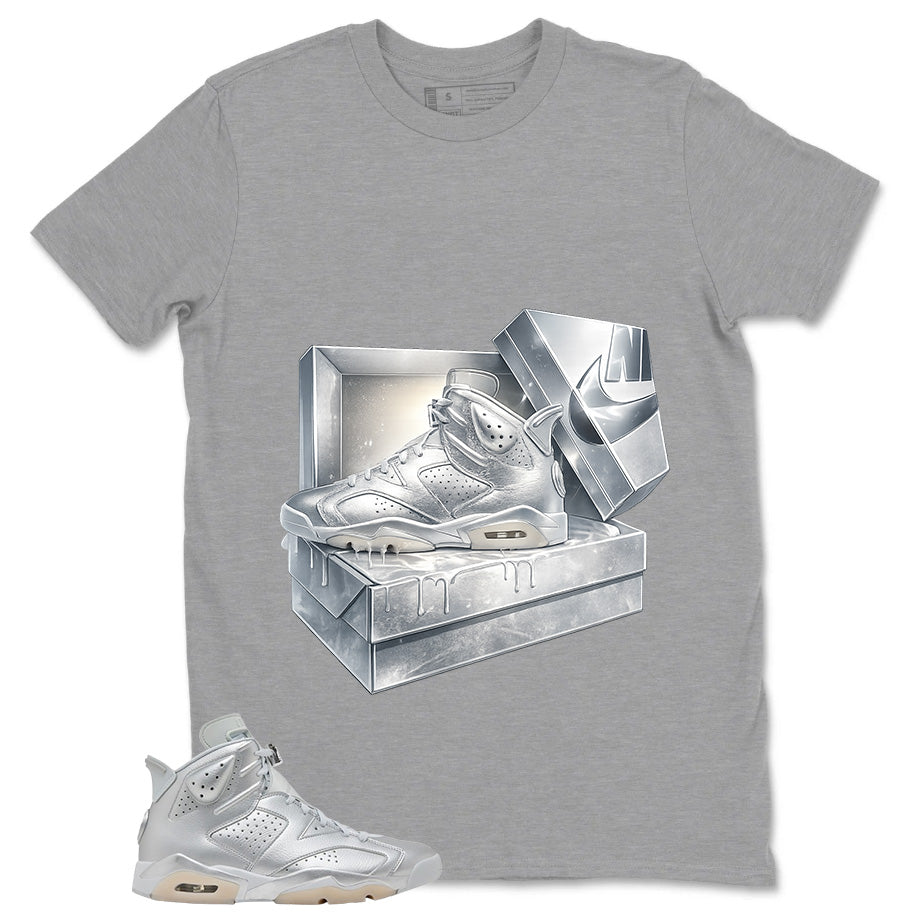New Kicks Shirt - Match Air Jordan 6 x Paris Saint-Germain Metallic Silver