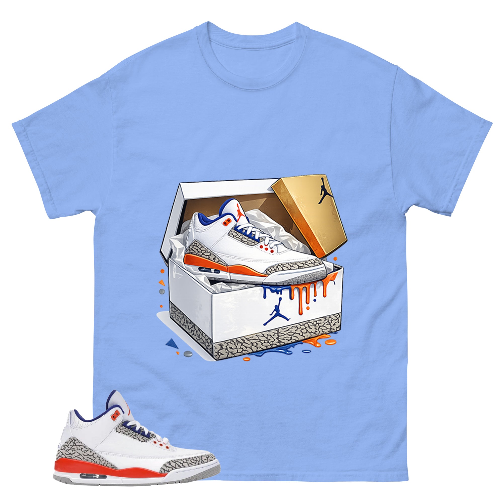 New Kicks Shirt - Match Blue Air Jordan 3 Knicks