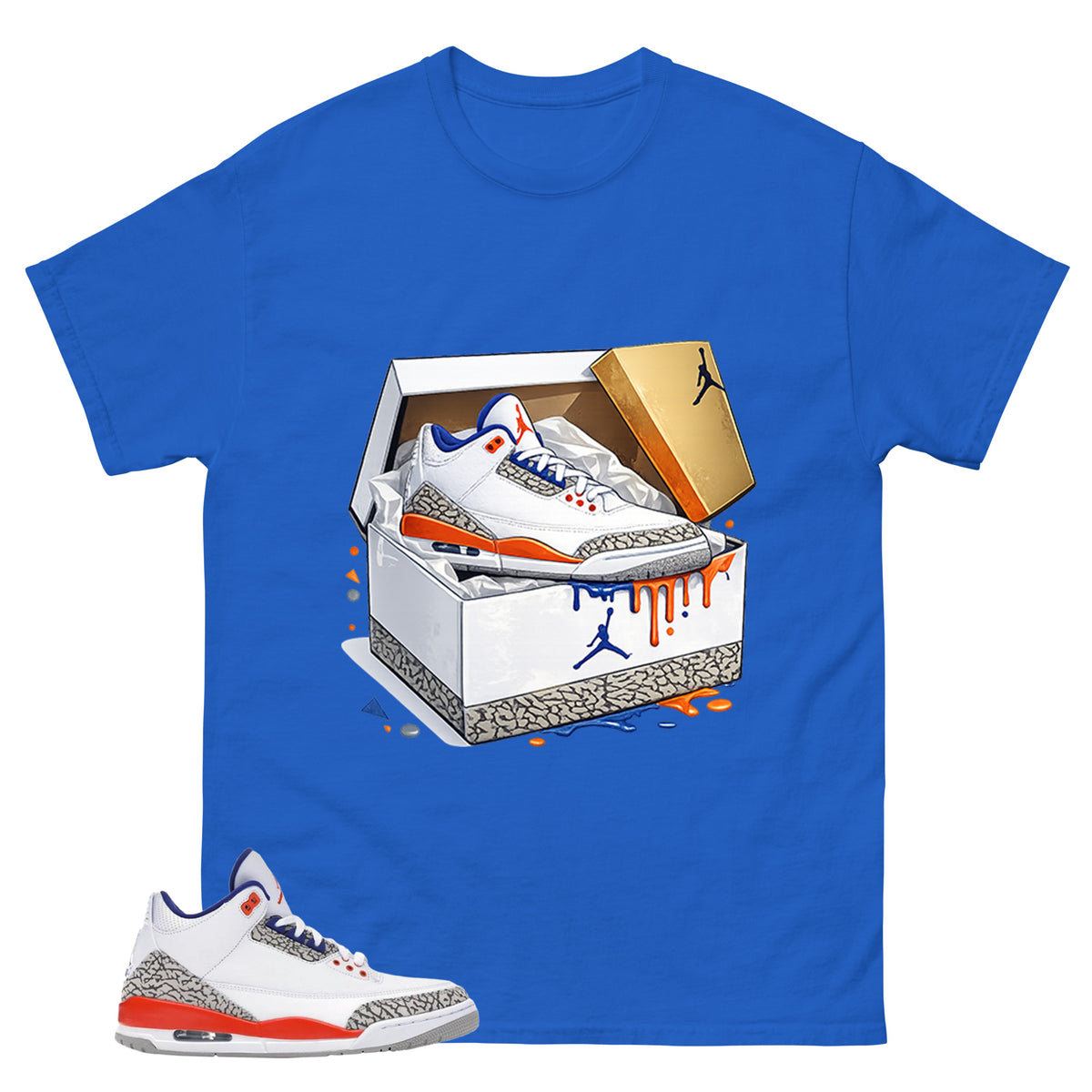 New Kicks Shirt - Match Blue Air Jordan 3 Knicks
