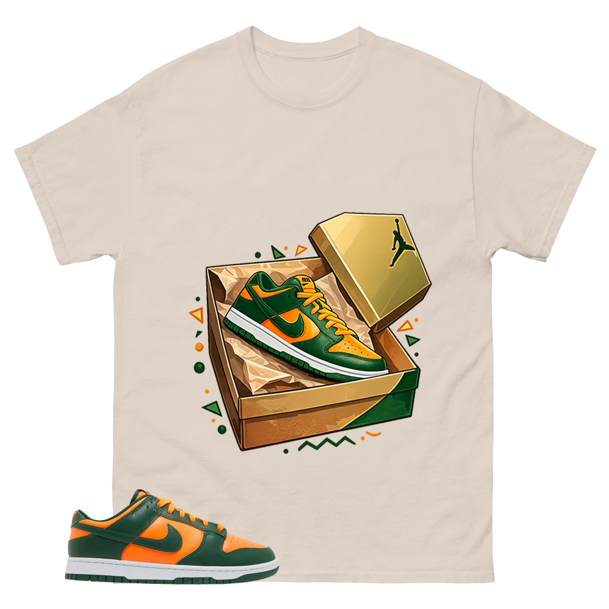 New Kicks Shirt - Match Green Dunk Low Miami Hurricanes