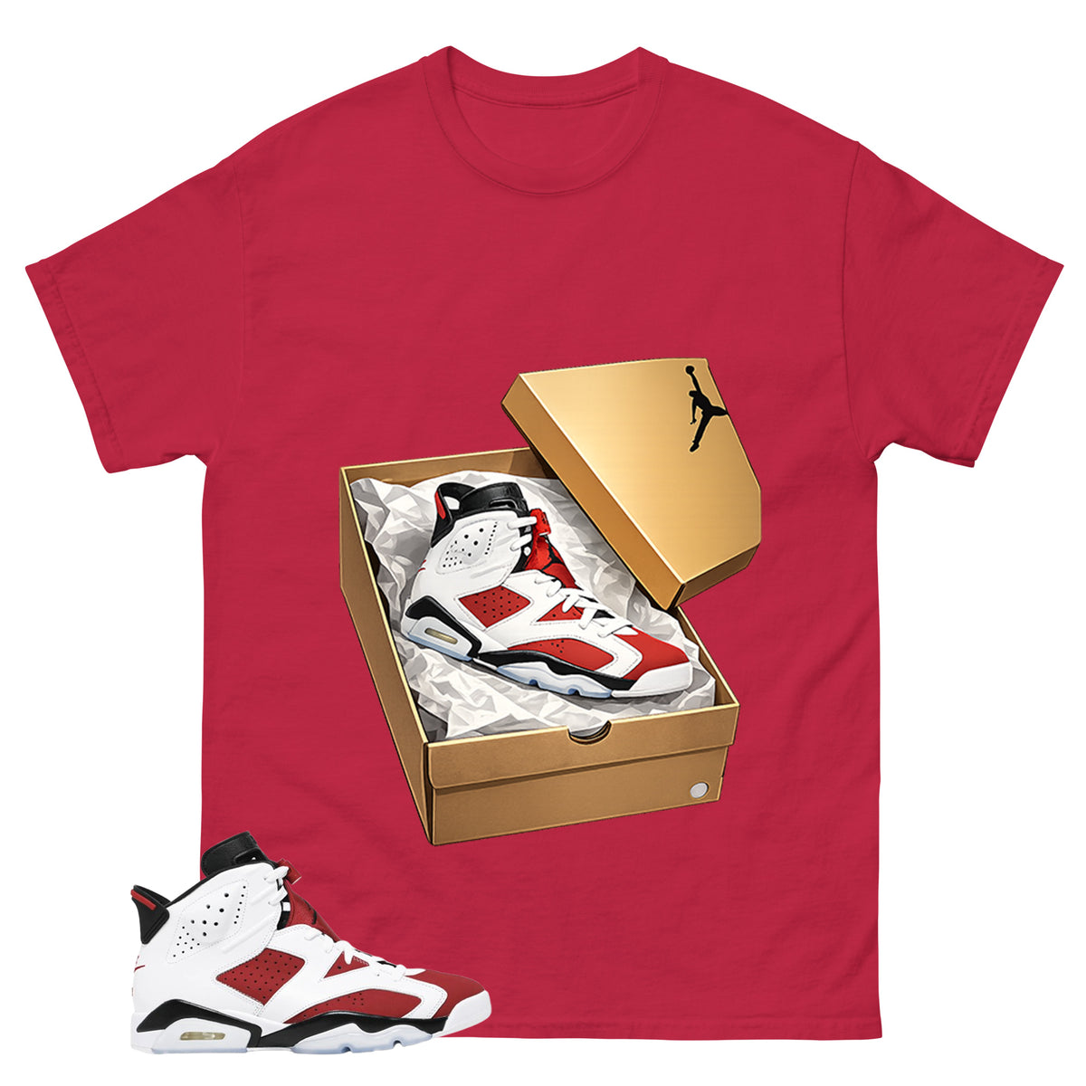 New Kicks Shirt - Match White Air Jordan 6 Carmine