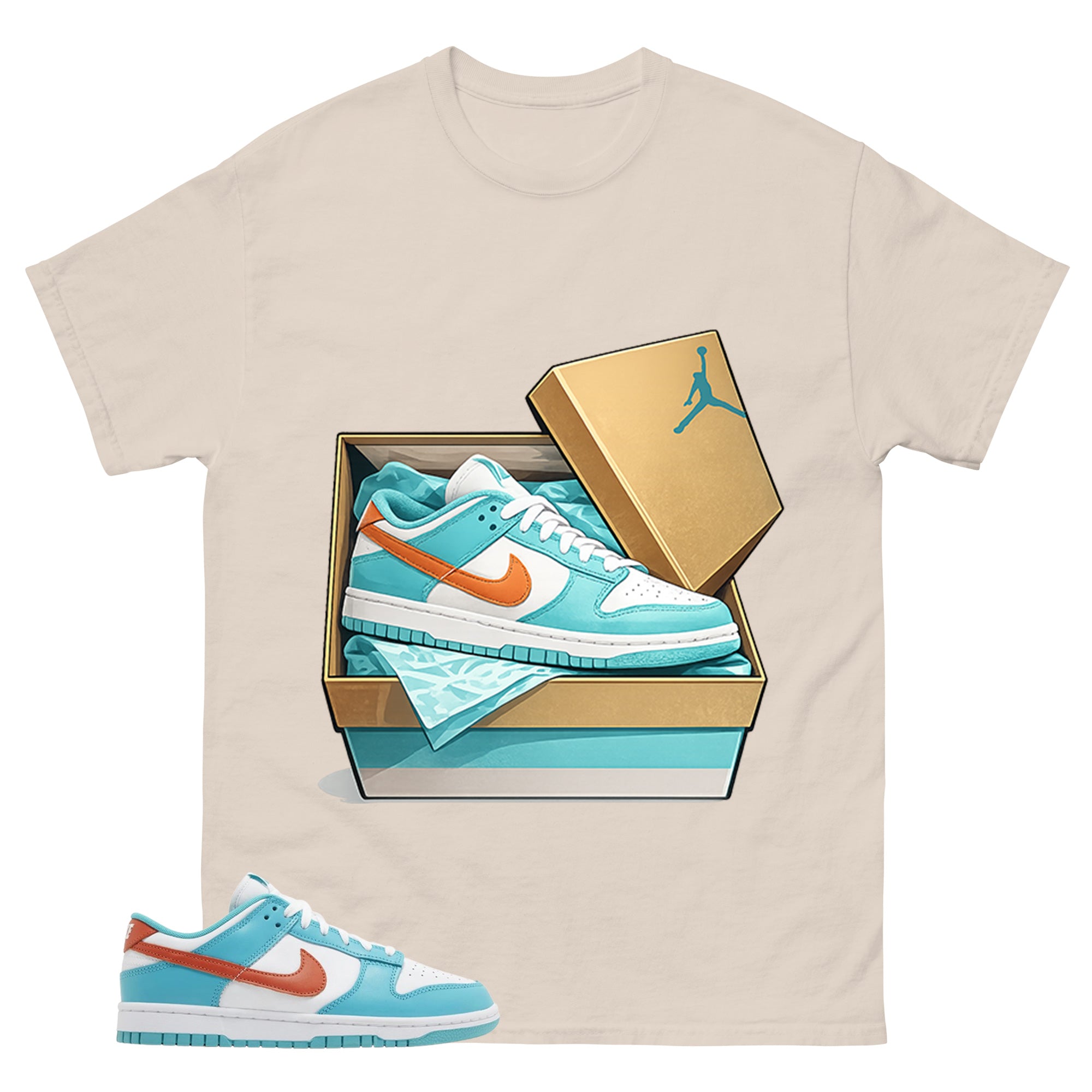 New Kicks Shirt - Match White Dunk Low Miami Dolphins