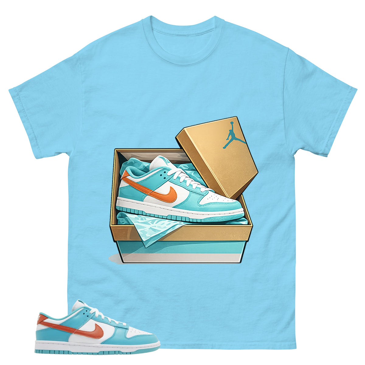 New Kicks Shirt - Match White Dunk Low Miami Dolphins