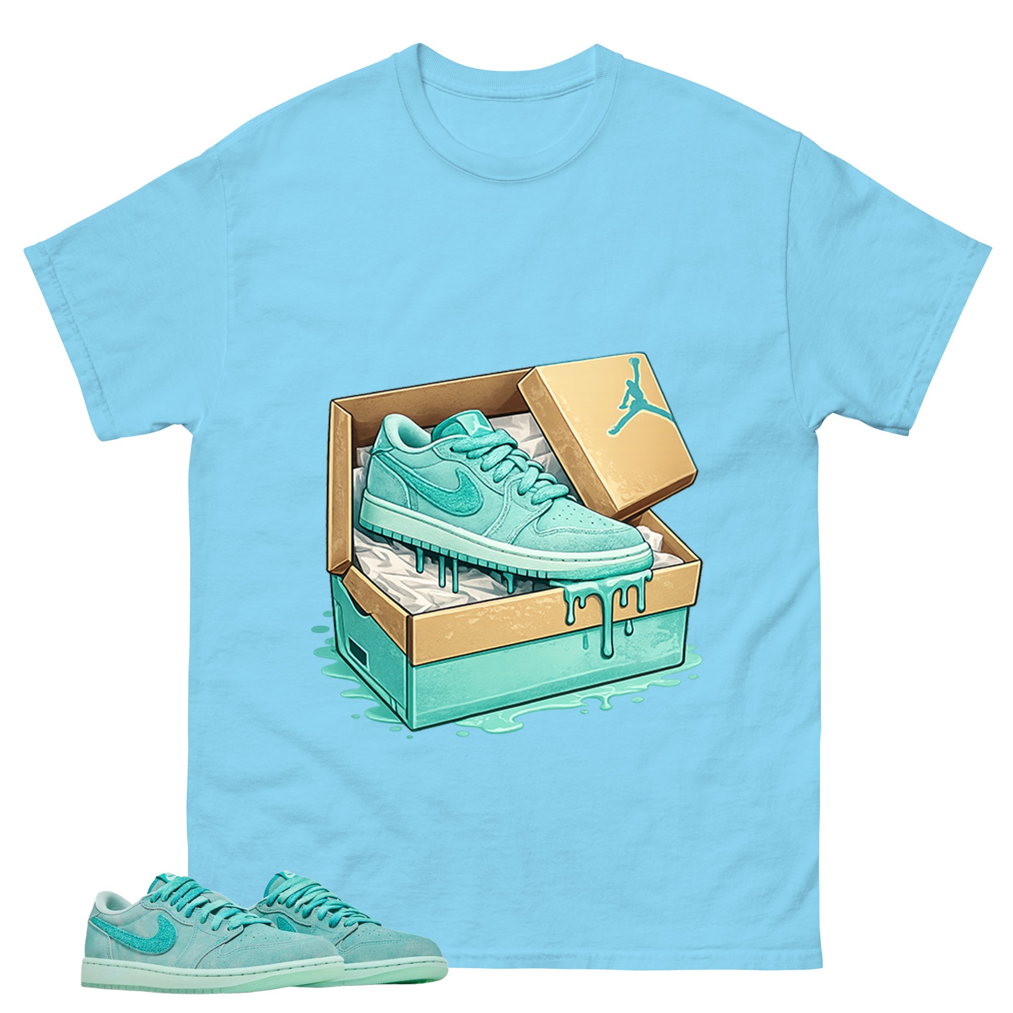 New Kicks Shirt - Match Womens Air Jordan 1 Washed Teal