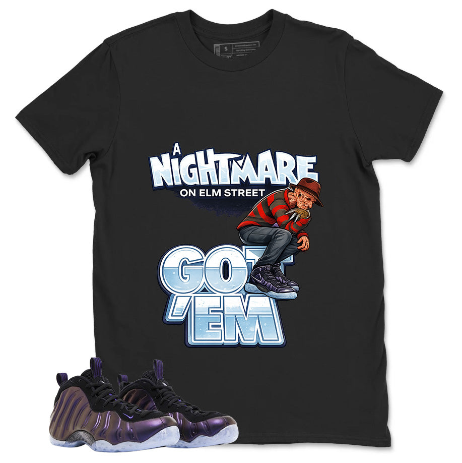 Nightmare On Elm Street Graphic Tee, Shirt to Match Air Foamposite One Eggplant, Air Foamposite Unisex Purple Shirt