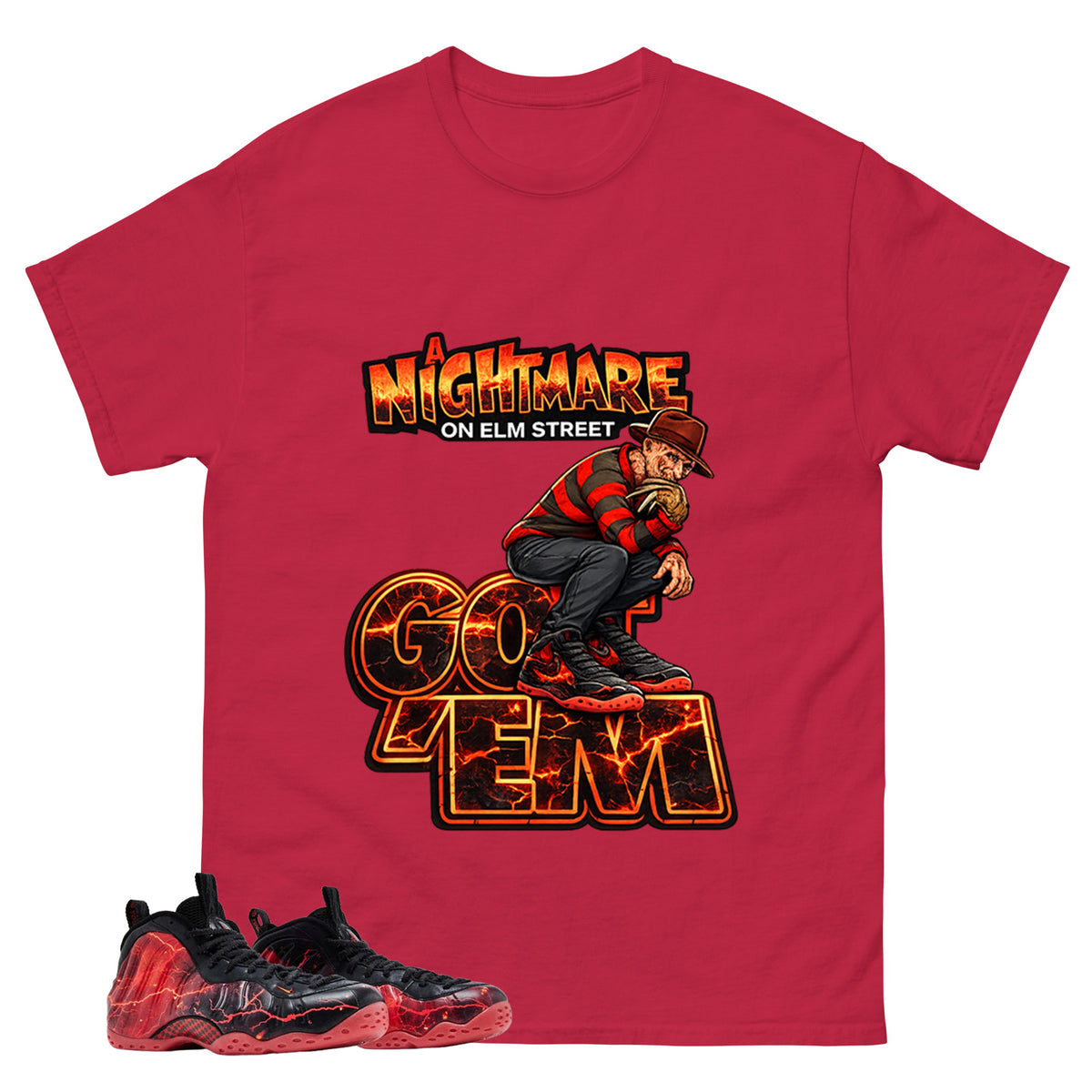 Nightmare On Elm Street Graphic Tee, Shirt to Match Air Foamposite Stranger Things, Air Foamposite Unisex Blue Shirt