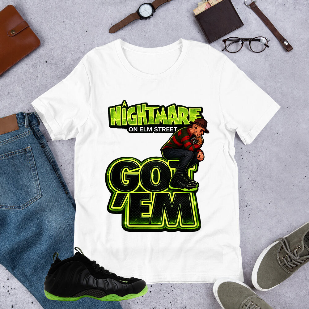 Nightmare On Elm Street Shirt - Match Air Foamposite One Black Volt