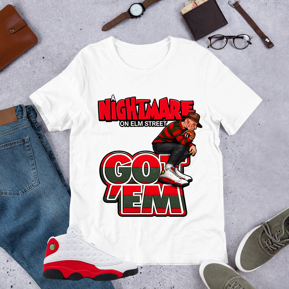 Nightmare On Elm Street Shirt - Match Air Jordan 13 'True Red' 2026
