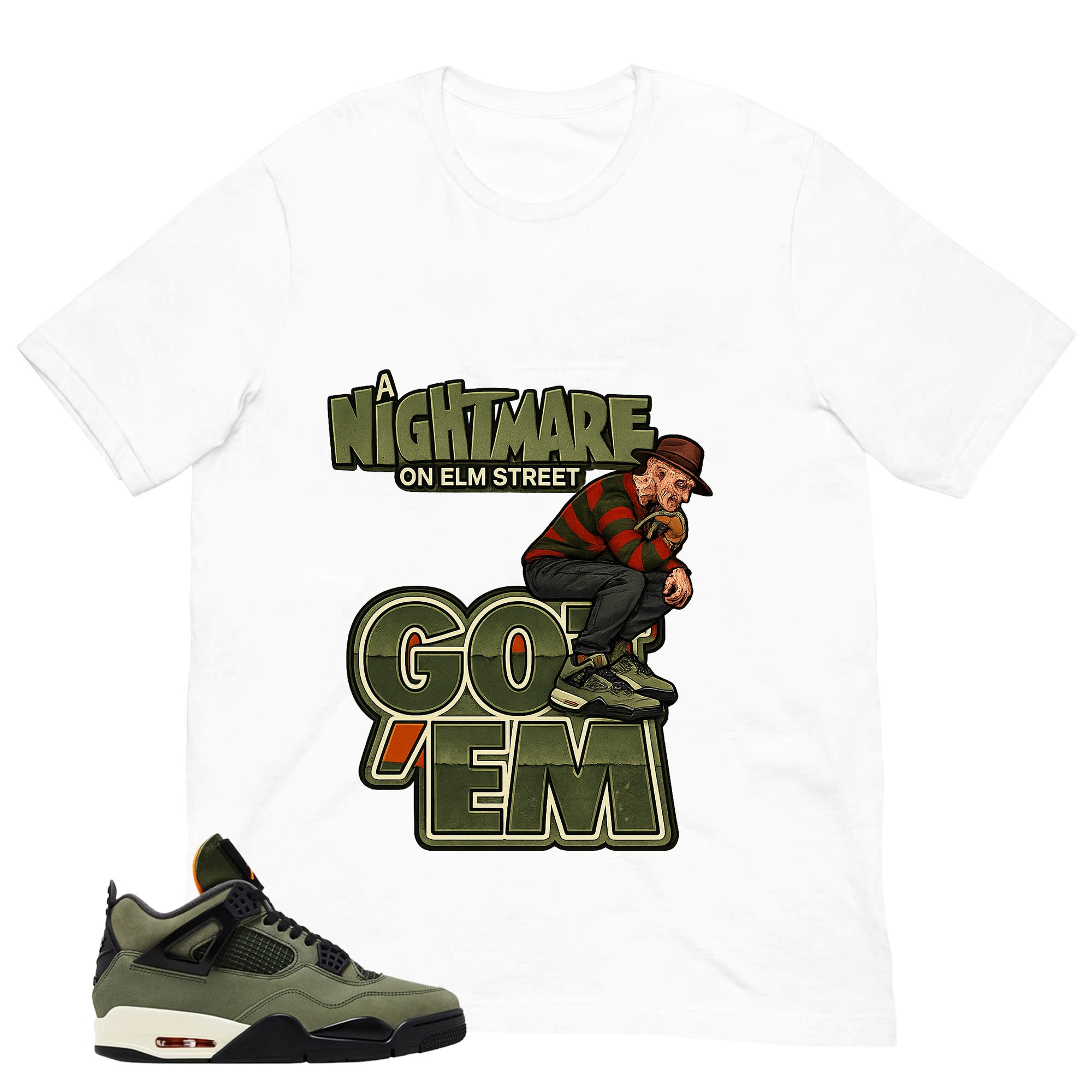 Nightmare On Elm Street Shirt - Match  Air Jordan 4 Undefeated