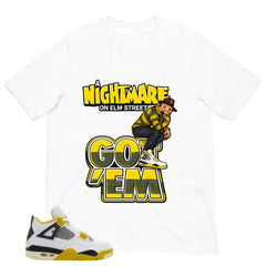 Nightmare On Elm Street Shirt - Match Air Jordan 4 Vivid Sulfur