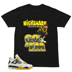 Nightmare On Elm Street Shirt - Match Air Jordan 4 Vivid Sulfur
