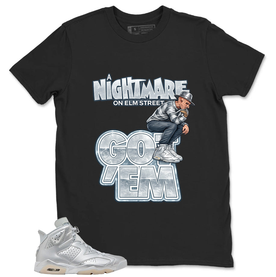 Nightmare On Elm Street Shirt - Match Air Jordan 6 x Paris Saint-Germain Metallic Silver