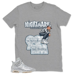 Nightmare On Elm Street Shirt - Match Air Jordan 6 x Paris Saint-Germain Metallic Silver