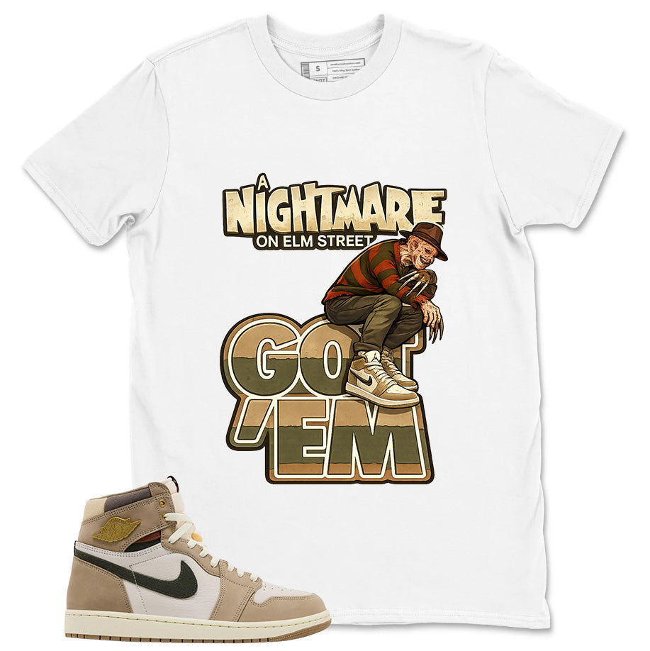 Nightmare On Elm Street Shirt - Match Cream Wmns Air Jordan 1 Khaki