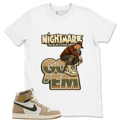 Nightmare On Elm Street Shirt - Match Cream Wmns Air Jordan 1 Khaki